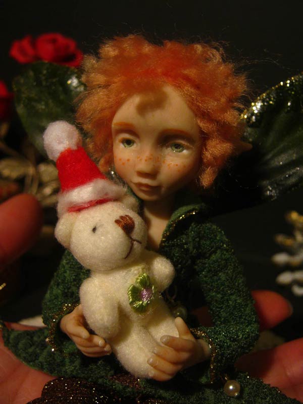 Ooak Posable Fairy Tale Noel e Orsetto